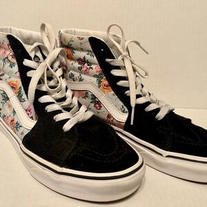 Vans Black and White High-Top Sneakers